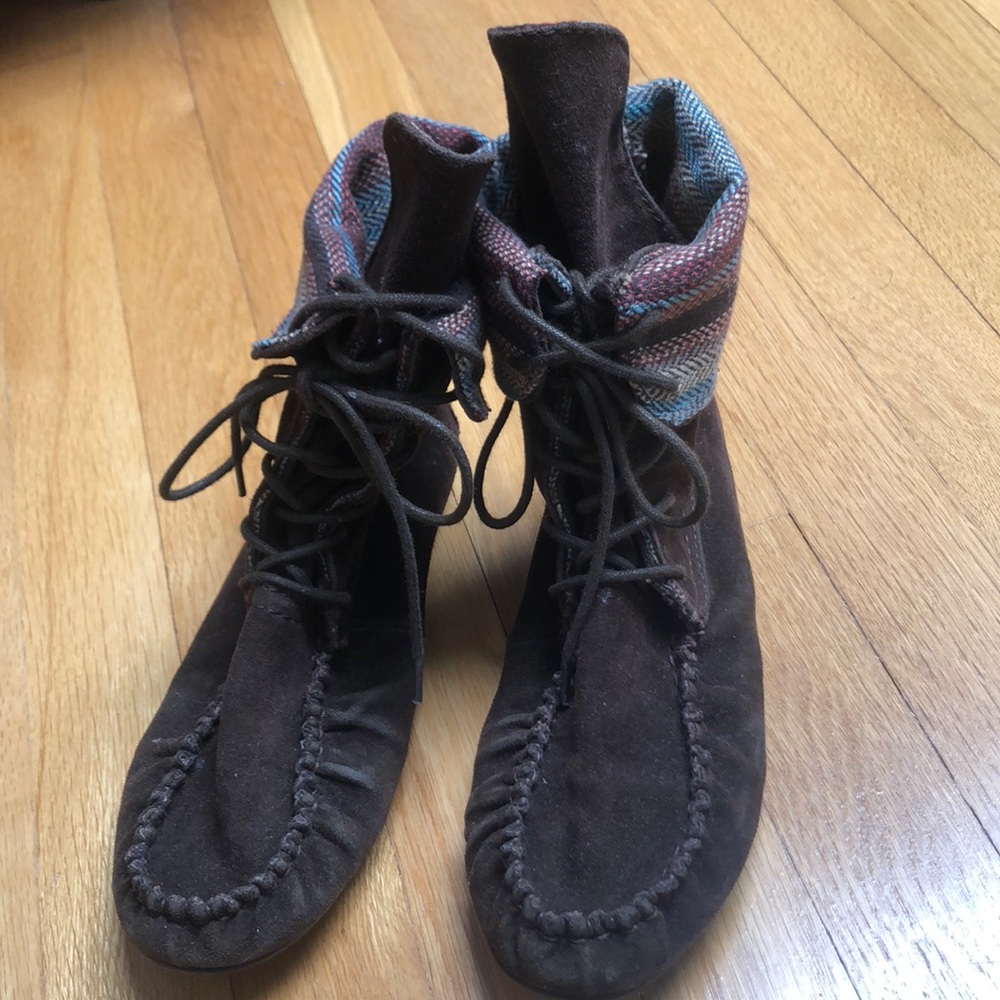 Madden girl fold down moccasin booties - size 7.5